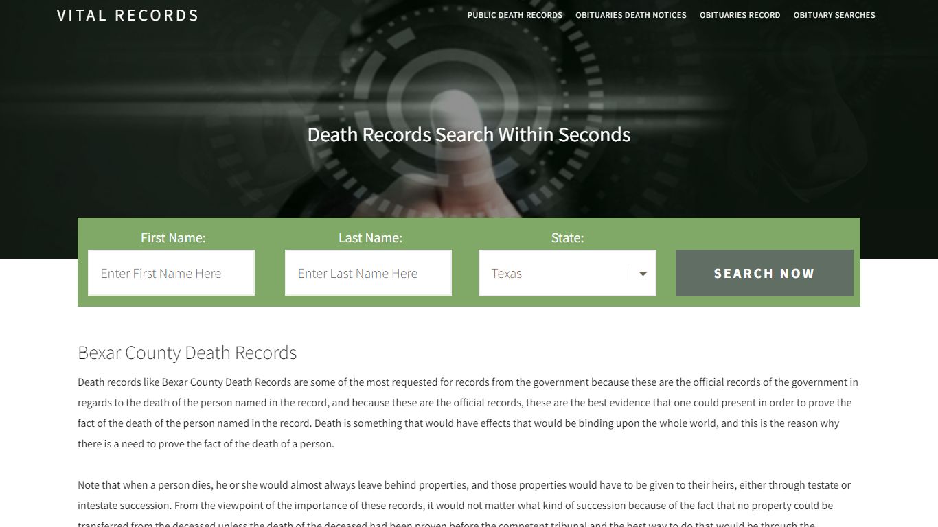 Bexar County Death Records | Enter Name and Search|14 Days Free